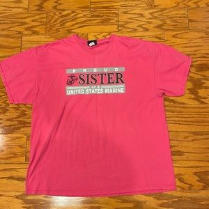 Plus size 2 XL  graphic T-shirt “PROUD SISTER OF A UNITED STATES MARINE”